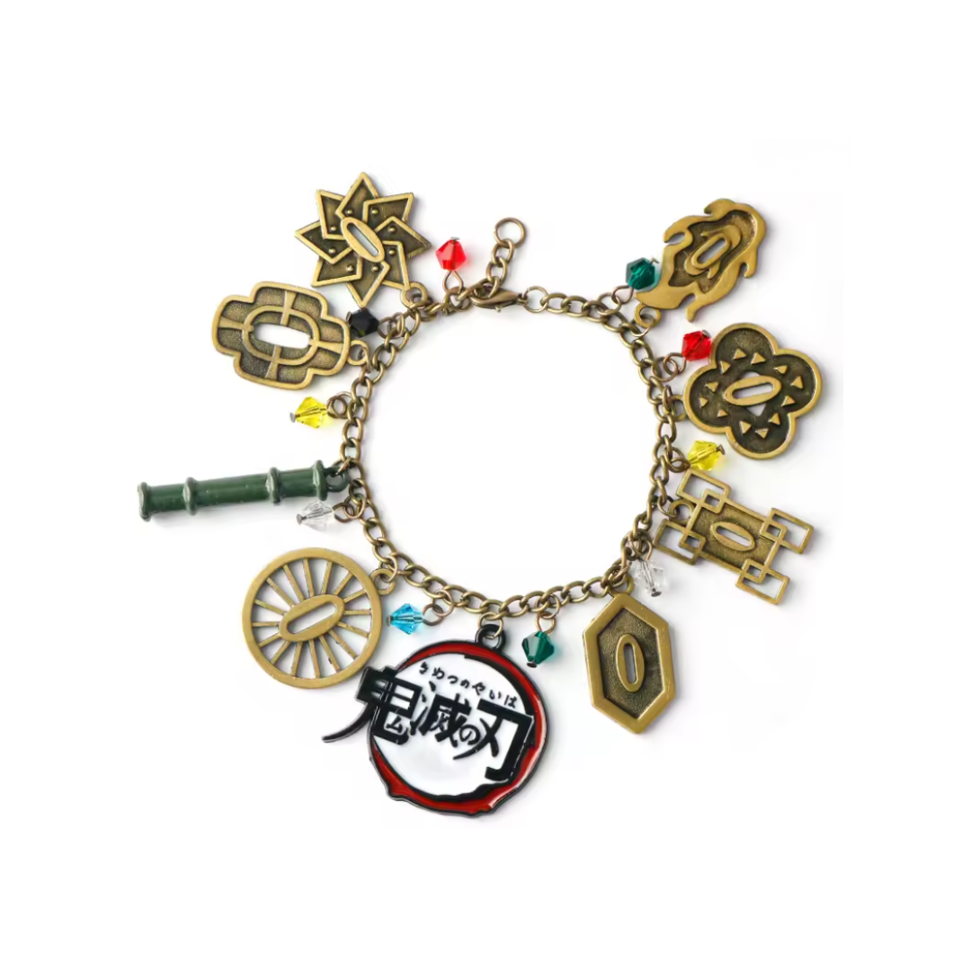 Pulsera Charms Demon Slayer – Estilo Vintage
